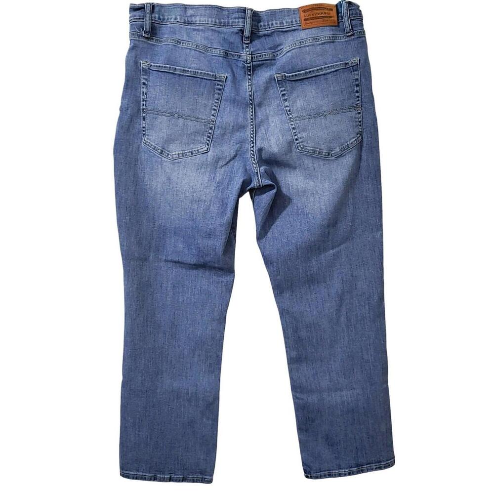 Lucky Brand 223 Mens Jeans Size 38x29 Blue Straight Leg Cotton Blend Denim